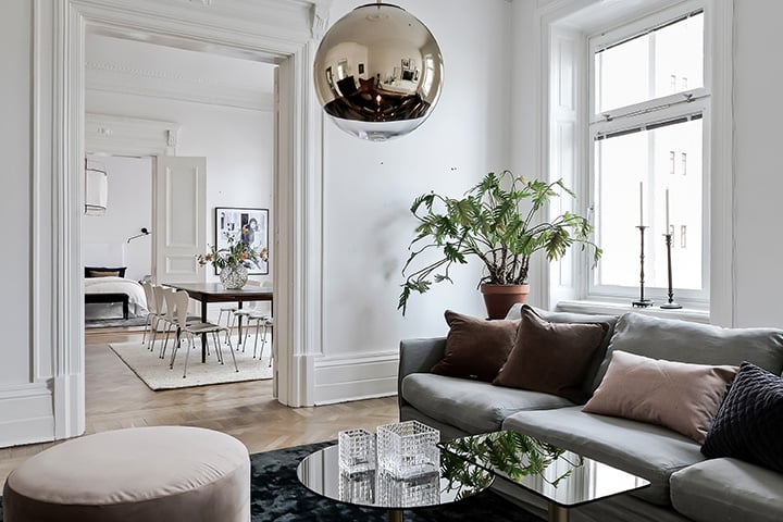 Omvardera bostad vardagsrum lampa